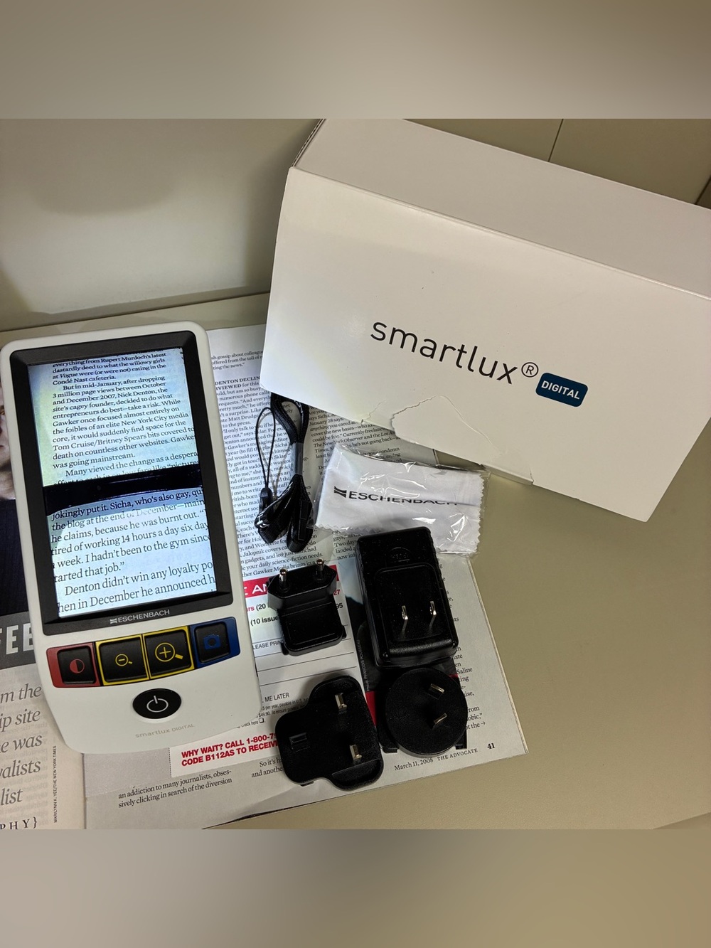 Eschenbach SmartLux Digital Low Vision Portable Video Magnifier 16502 Tested